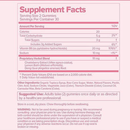 Ingredients List - Flo Vitamins